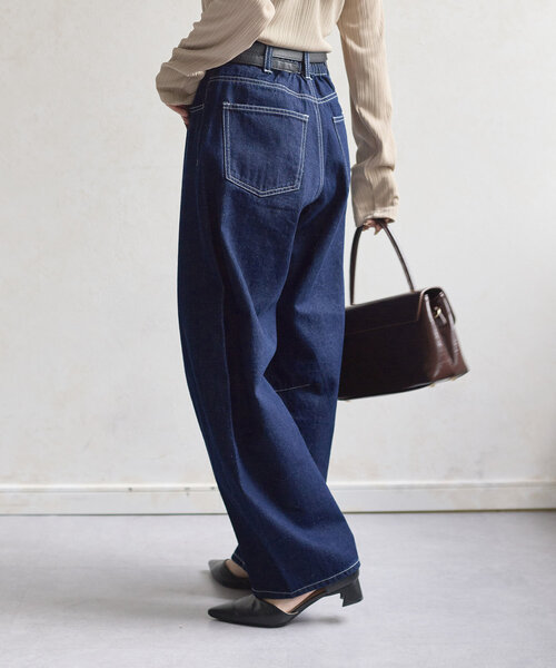 ゼヴォン ブルーデニム バレルレッグパンツ セール】バレルデニムパンツ（その他パンツ）｜Thevon（ゼボン