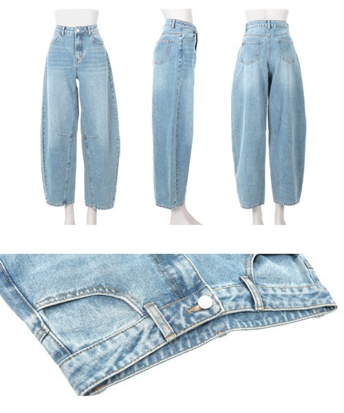 BASCOライサパンツ　8オンスデニムのバレルレッグパンツ ライサパンツ 8オンスデニムのバレルレッグパンツ/ITEM,PANTS