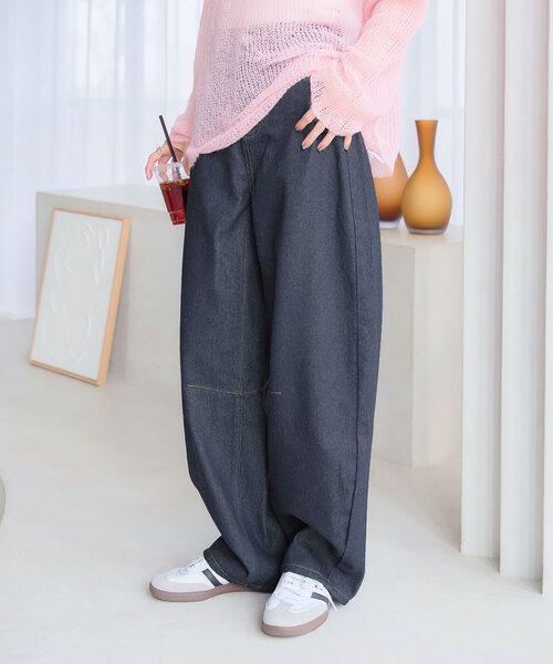 BASCOライサパンツ　8オンスデニムのバレルレッグパンツ ライサパンツ 8オンスデニムのバレルレッグパンツ 141532