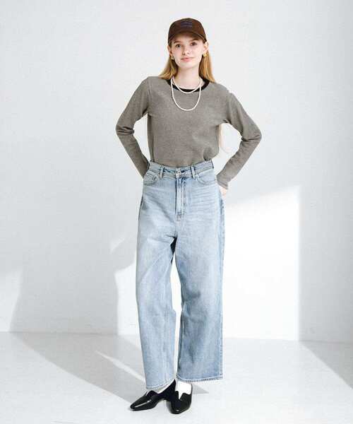 URBAN RESEARCH Sonny Label（アーバンリサーチサニーレーベル）の「JQベーシックロングTシャツ（Tシャツ/カットソー・レディース・グレー/ブラック/ピンク・FREE）」の17枚目の写真