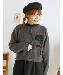 ◎ブークレ刺繍ニットカーディガン