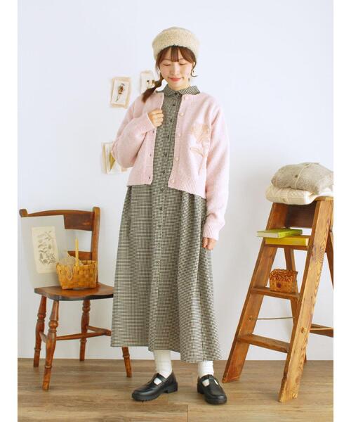 Samansa Mos2（サマンサ モスモス）の「◎ブークレ刺繍ニットカーディガン（カーディガン/ボレロ・レディース・ピンク/ミント/チャコールグレー/キナリ・F）」の17枚目の写真