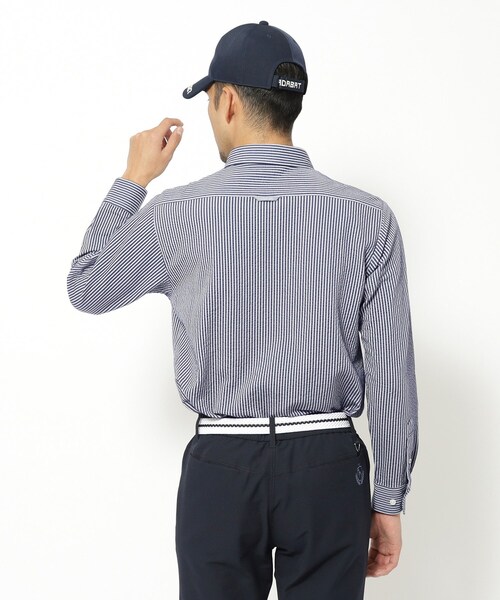 adabat（アダバット）の「サッカーストライプジャージシャツ（シャツ/ブラウス・メンズ・ホワイト系/ブルー系その他4・50/48/46）」の11枚目の写真