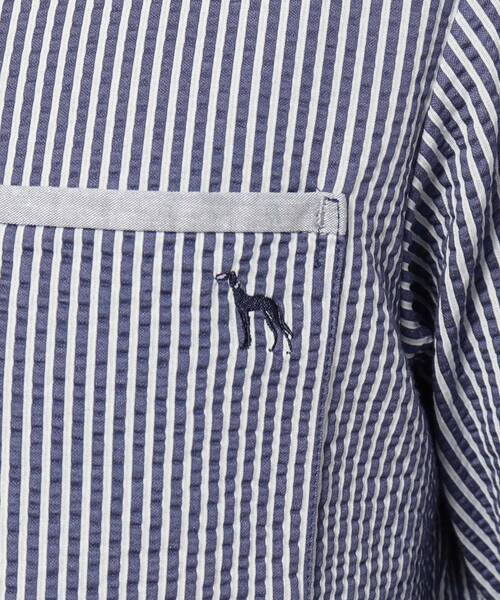 adabat（アダバット）の「サッカーストライプジャージシャツ（シャツ/ブラウス・メンズ・ホワイト系/ブルー系その他4・50/48/46）」の14枚目の写真