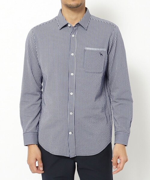 adabat（アダバット）の「サッカーストライプジャージシャツ（シャツ/ブラウス・メンズ・ホワイト系/ブルー系その他4・50/48/46）」の15枚目の写真