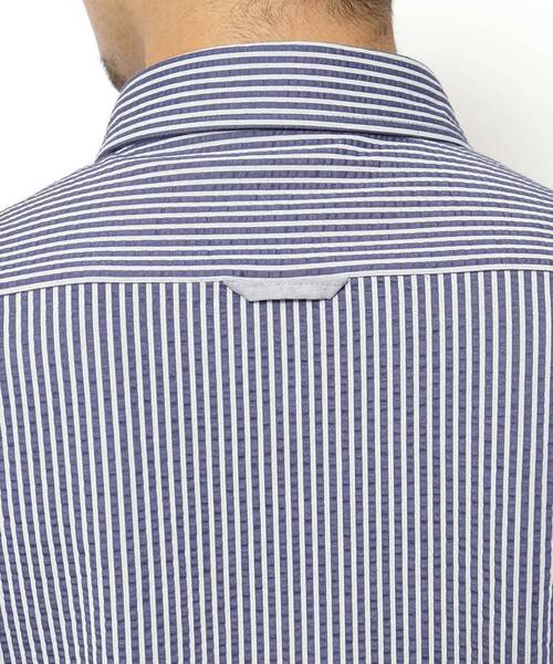 adabat（アダバット）の「サッカーストライプジャージシャツ（シャツ/ブラウス・メンズ・ホワイト系/ブルー系その他4・50/48/46）」の3枚目の写真