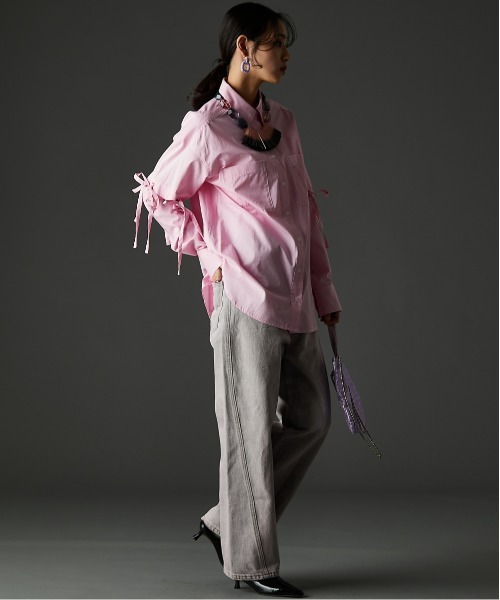 GEVS.（ジェイヴィス）の「カラーオーバーダイデニムパンツ＜大きいサイズ有＞GEVS.（デニムパンツ・レディース・ピンク系/パープル系・73/76/80/84/88/92/96/98/106/114/122）」の10枚目の写真