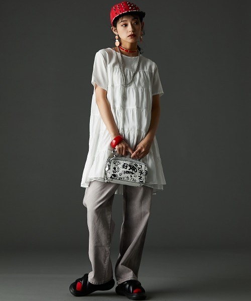 GEVS.（ジェイヴィス）の「カラーオーバーダイデニムパンツ＜大きいサイズ有＞GEVS.（デニムパンツ・レディース・ピンク系/パープル系・73/76/80/84/88/92/96/98/106/114/122）」の11枚目の写真