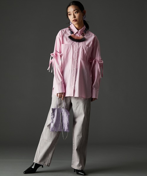 GEVS.（ジェイヴィス）の「カラーオーバーダイデニムパンツ＜大きいサイズ有＞GEVS.（デニムパンツ・レディース・ピンク系/パープル系・73/76/80/84/88/92/96/98/106/114/122）」の16枚目の写真