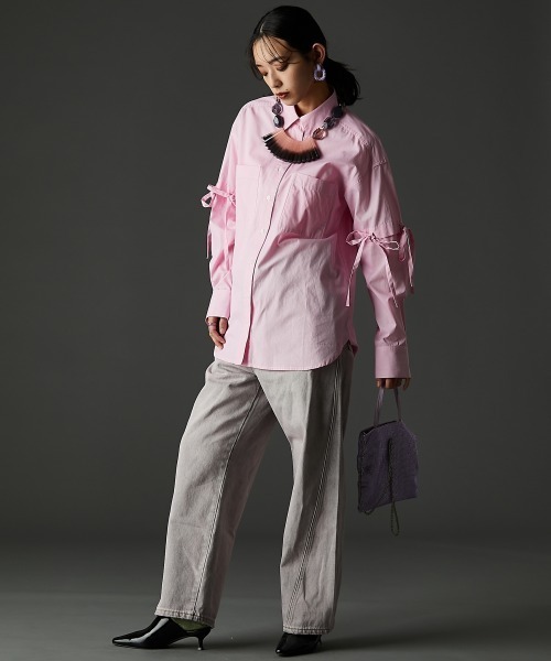 GEVS.（ジェイヴィス）の「カラーオーバーダイデニムパンツ＜大きいサイズ有＞GEVS.（デニムパンツ・レディース・ピンク系/パープル系・73/76/80/84/88/92/96/98/106/114/122）」の17枚目の写真