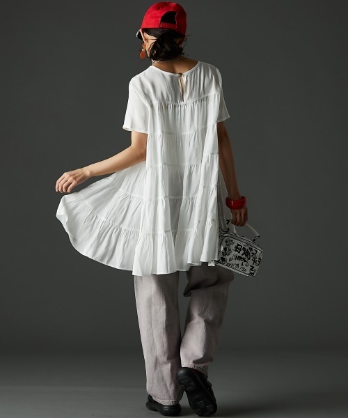 GEVS.（ジェイヴィス）の「カラーオーバーダイデニムパンツ＜大きいサイズ有＞GEVS.（デニムパンツ・レディース・ピンク系/パープル系・73/76/80/84/88/92/96/98/106/114/122）」の22枚目の写真