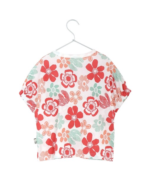 MAKE YOUR DAY(メイクユアデイ)の「おっきなお花総柄半袖Tシャツ■80~140cm(Tシャツ/カットソー・キッズ・ネイビー/レッド・140/130/100/120/110/80/90)」の8枚目の写真