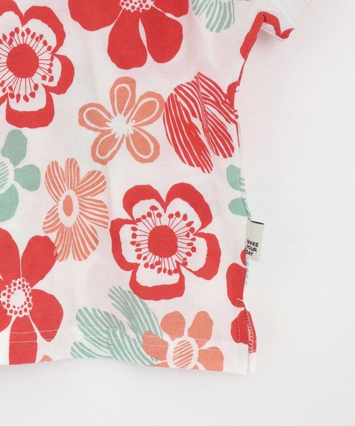 MAKE YOUR DAY(メイクユアデイ)の「おっきなお花総柄半袖Tシャツ■80~140cm(Tシャツ/カットソー・キッズ・ネイビー/レッド・140/130/100/120/110/80/90)」の11枚目の写真