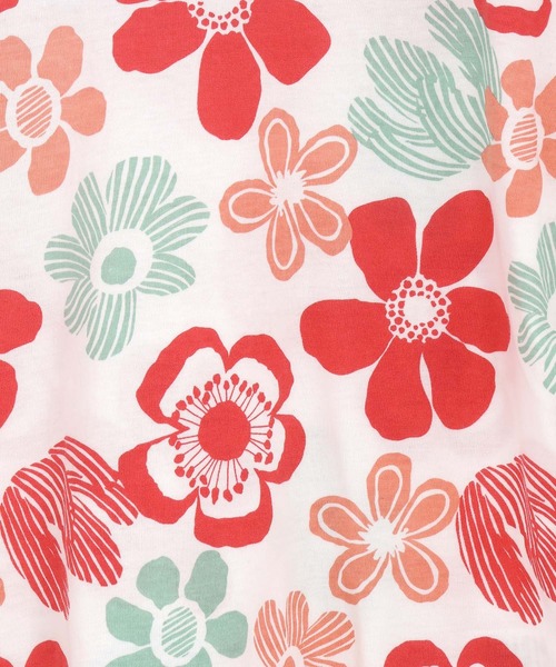 MAKE YOUR DAY(メイクユアデイ)の「おっきなお花総柄半袖Tシャツ■80~140cm(Tシャツ/カットソー・キッズ・ネイビー/レッド・140/130/100/120/110/80/90)」の12枚目の写真