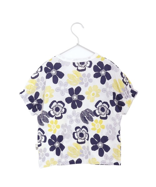 MAKE YOUR DAY(メイクユアデイ)の「おっきなお花総柄半袖Tシャツ■80~140cm(Tシャツ/カットソー・キッズ・ネイビー/レッド・140/130/100/120/110/80/90)」の7枚目の写真