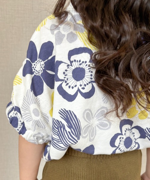 MAKE YOUR DAY(メイクユアデイ)の「おっきなお花総柄半袖Tシャツ■80~140cm(Tシャツ/カットソー・キッズ・ネイビー/レッド・140/130/100/120/110/80/90)」の16枚目の写真
