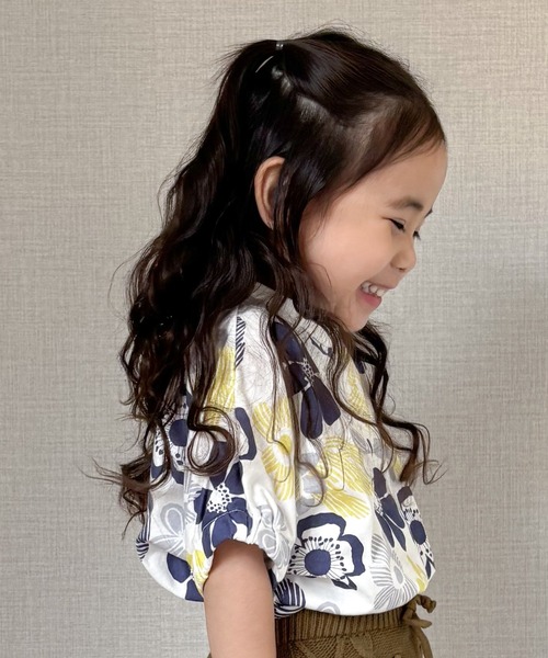 MAKE YOUR DAY(メイクユアデイ)の「おっきなお花総柄半袖Tシャツ■80~140cm(Tシャツ/カットソー・キッズ・ネイビー/レッド・140/130/100/120/110/80/90)」の15枚目の写真