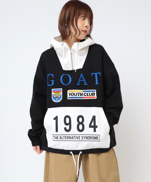 RNA（アールエヌエー）の「B2873 バイカラーチームフーディー（パーカー・レディース・ベージュ/ブルー/ブラック・MEDIUM）」の2枚目の写真