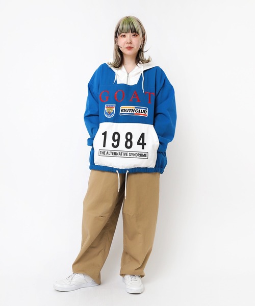 RNA（アールエヌエー）の「B2873 バイカラーチームフーディー（パーカー・レディース・ベージュ/ブルー/ブラック・MEDIUM）」の14枚目の写真