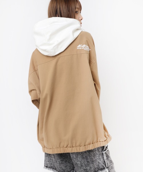 RNA（アールエヌエー）の「B2873 バイカラーチームフーディー（パーカー・レディース・ベージュ/ブルー/ブラック・MEDIUM）」の5枚目の写真