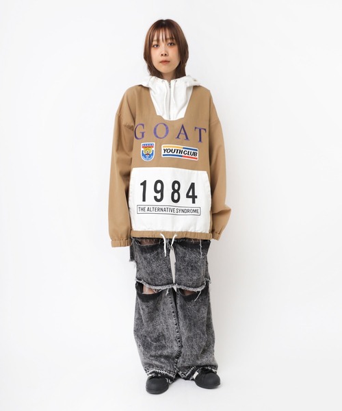 RNA（アールエヌエー）の「B2873 バイカラーチームフーディー（パーカー・レディース・ベージュ/ブルー/ブラック・MEDIUM）」の11枚目の写真