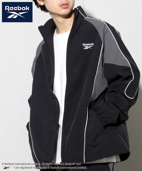 Reebok（リーボック）の「【Reebok/リーボック】別注 ナイロンスタンドジャケット（ナイロンジャケット・メンズ・サックスブルー/グレイッシュベージュ/ブラック/グリーン・M/LL/L）」の22枚目の写真