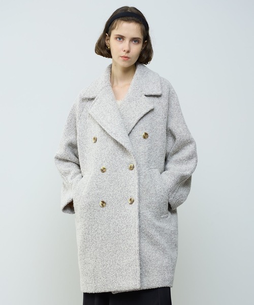 セール】ヘリンボーンWボタンコート（ピーコート）｜DEICY（デイシー