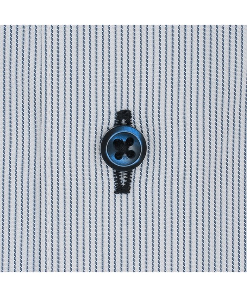TOKYO SHIRTS(トウキョウシャツ)の「透け防止 形態安定ノーアイロン ボタンダウン 長袖ビジネスワイシャツ(ビジネスシャツ・メンズ・ブルー・首回り39cm-裄丈80cm/首回り39cm-裄丈84cm/首回り41cm-裄丈82cm/首回り41cm-裄丈86cm/首回り43cm-裄丈86cm/首回り42cm-裄丈82cm/首回り42cm-裄丈86cm/首回り43cm-裄丈82cm/首回り37cm-裄丈80cm/首回り37cm-裄丈84cm)」の4枚目の写真