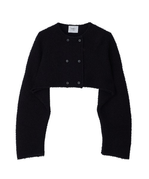 半額！タグ付新品アメリLOOP SHAGGY SHORT KNIT JACKET セール】LOOP SHAGGY SHORT KNIT JACKET（ニット/セーター