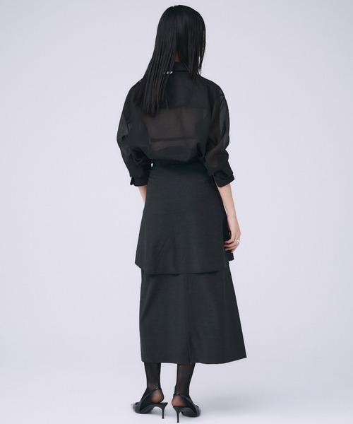 JOSE MOON(ジョゼムーン)の「SHIRT LAYERD SKIRT/シャツレイヤードスカート(スカート・レディース・グレー/チャコールグレー・36/38)」の5枚目の写真