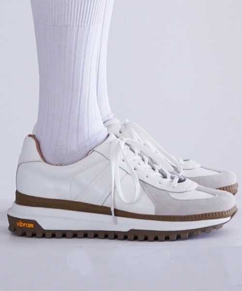 PR01.(ピーアールワン)の「REPRO-PARK GERMAN MILITARY TRAINER VIBRAM SOLE(スニーカー・メンズ・ホワイト/ブラウン・43/42/41)」の6枚目の写真