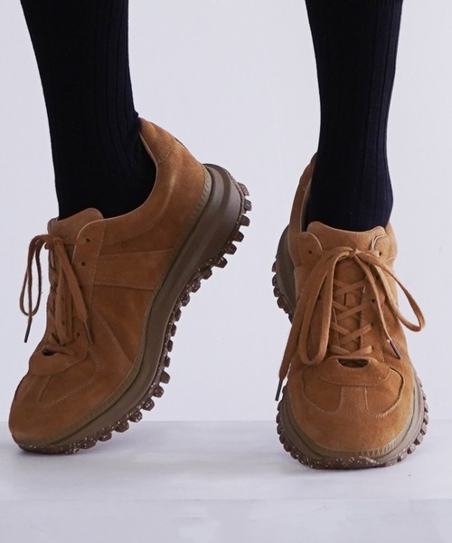 PR01.(ピーアールワン)の「REPRO-PARK GERMAN MILITARY TRAINER VIBRAM SOLE(スニーカー・メンズ・ホワイト/ブラウン・43/42/41)」の8枚目の写真