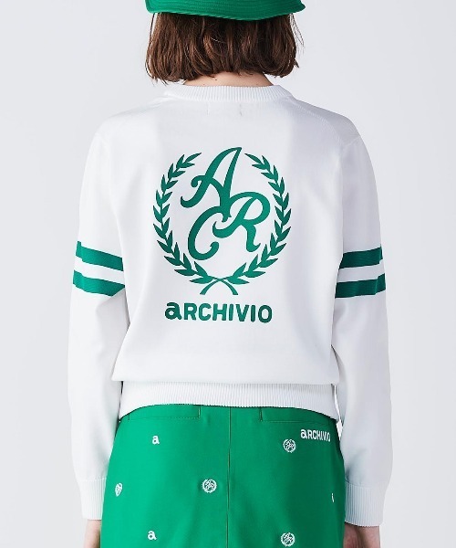 archivio(アルチビオ)の「<LADIES>エンブレム風ロゴニット(ニット/セーター・レディース・グリーン/ネイビー/ホワイト・M/S)」の14枚目の写真