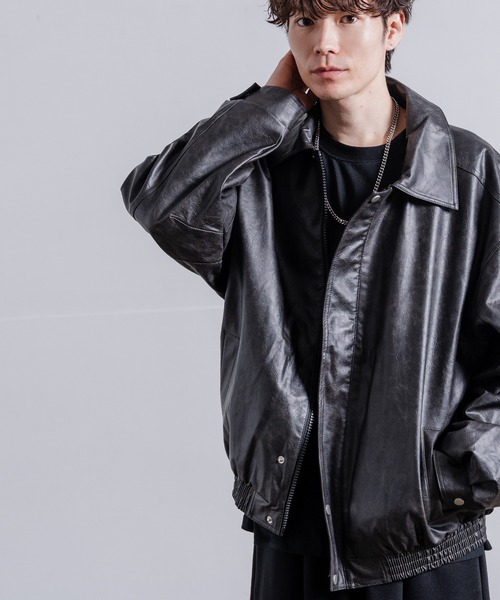Crownor（クラウノアー）の「PU ジャケット（ブルゾン・メンズ・グレー/ブラウン/チャコール・MEDIUM/LARGE）」の22枚目の写真
