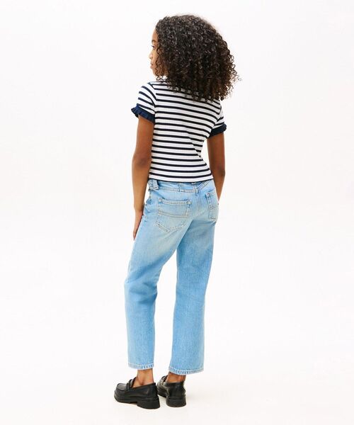 TOMMY HILFIGER(トミーヒルフィガー)の「GIRLS ラッフルストライプショートスリーブトップ(その他トップス・キッズ・ネイビー/レッド・130cm/140cm/150cm/160cm)」の6枚目の写真