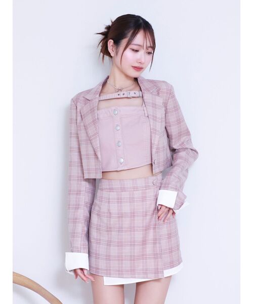 EATME（イートミー）の「ベルトデニムビスチェ（セットアップ可能）（キャミソール・レディース・ブラック/ブルー/ピンク・FREE）」の20枚目の写真