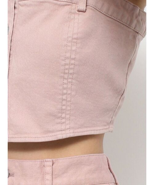 EATME(イートミー)の「ベルトデニムビスチェ(セットアップ可能)(キャミソール・レディース・ブラック/ブルー/ピンク・FREE)」の15枚目の写真