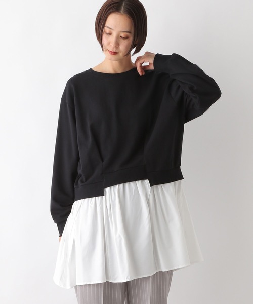 LEPSIM(レプシィム)の「ドッキングチュニックワンピース 287580(チュニック・レディース・ブラック/チャコールグレー/ライトグレー・FREE)」の22枚目の写真
