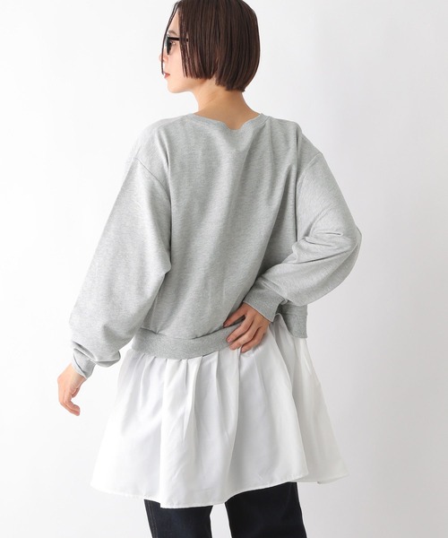 LEPSIM(レプシィム)の「ドッキングチュニックワンピース 287580(チュニック・レディース・ブラック/チャコールグレー/ライトグレー・FREE)」の12枚目の写真