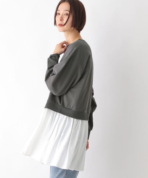 LEPSIM(レプシィム)の「ドッキングチュニックワンピース 287580(チュニック・レディース・ブラック/チャコールグレー/ライトグレー・FREE)」の17枚目の写真