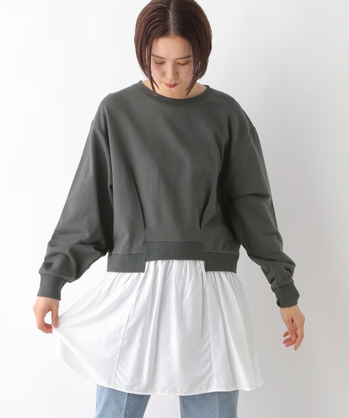 LEPSIM(レプシィム)の「ドッキングチュニックワンピース 287580(チュニック・レディース・ブラック/チャコールグレー/ライトグレー・FREE)」の18枚目の写真
