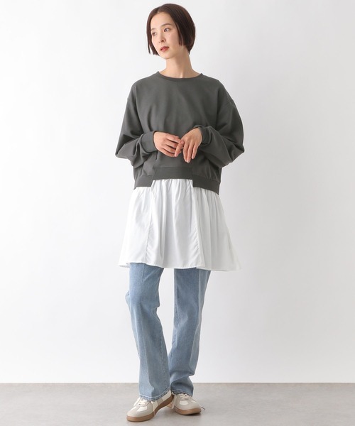 LEPSIM(レプシィム)の「ドッキングチュニックワンピース 287580(チュニック・レディース・ブラック/チャコールグレー/ライトグレー・FREE)」の20枚目の写真