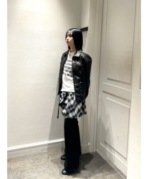 LAGUA GEM（ラグアジェム）の「ASYMMETRY PLAID ワンピース（ワンピース・レディース・ブラック/ブルー・MEDIUM/SMALL）」の19枚目の写真