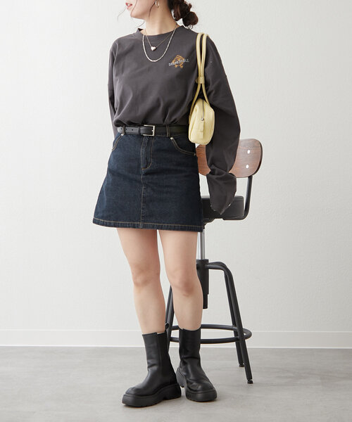 NUNIFE（ユニフィー）の「【NUNIFE】ドーナッツメニューT（Tシャツ/カットソー・レディース・オフホワイト/オートミール/スミクロ・FREE）」の6枚目の写真