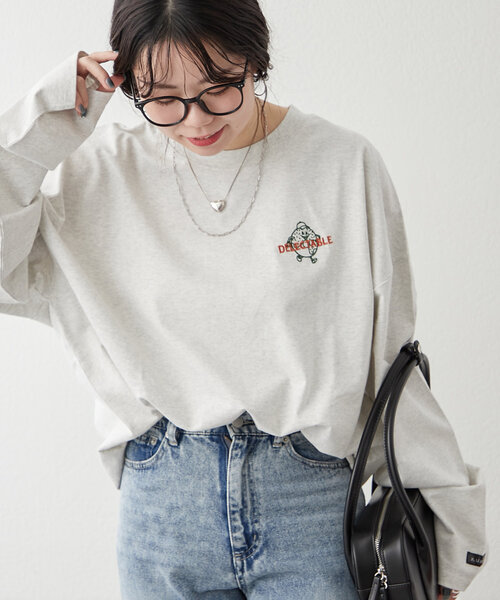 NUNIFE（ユニフィー）の「【NUNIFE】ドーナッツメニューT（Tシャツ/カットソー・レディース・オフホワイト/オートミール/スミクロ・FREE）」の8枚目の写真