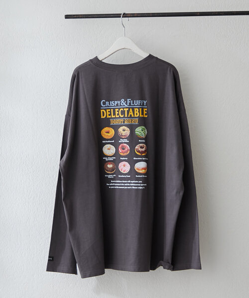 NUNIFE（ユニフィー）の「【NUNIFE】ドーナッツメニューT（Tシャツ/カットソー・レディース・オフホワイト/オートミール/スミクロ・FREE）」の21枚目の写真