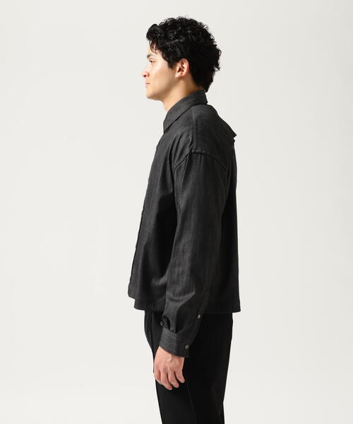 Toironier（トワロニエ）の「Toironier/トワロニエ/DENIM Ventilation SHIRT（シャツ/ブラウス・メンズ・ブラック・F）」の4枚目の写真