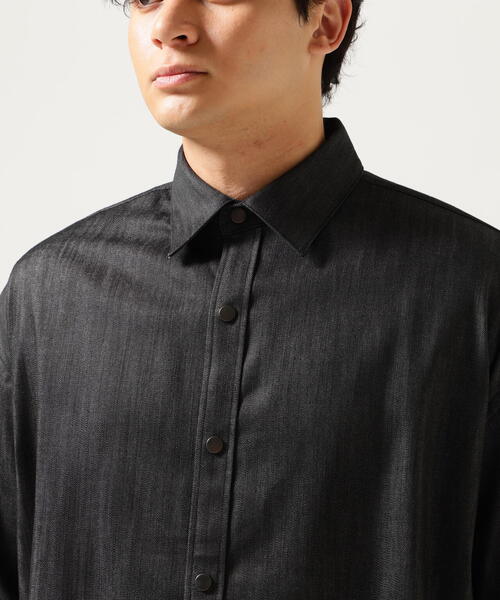 Toironier（トワロニエ）の「Toironier/トワロニエ/DENIM Ventilation SHIRT（シャツ/ブラウス・メンズ・ブラック・F）」の6枚目の写真