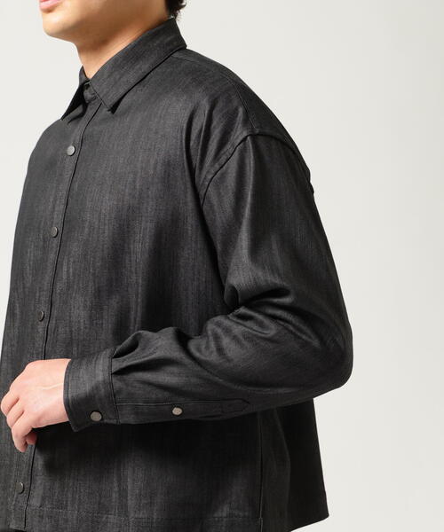Toironier（トワロニエ）の「Toironier/トワロニエ/DENIM Ventilation SHIRT（シャツ/ブラウス・メンズ・ブラック・F）」の7枚目の写真