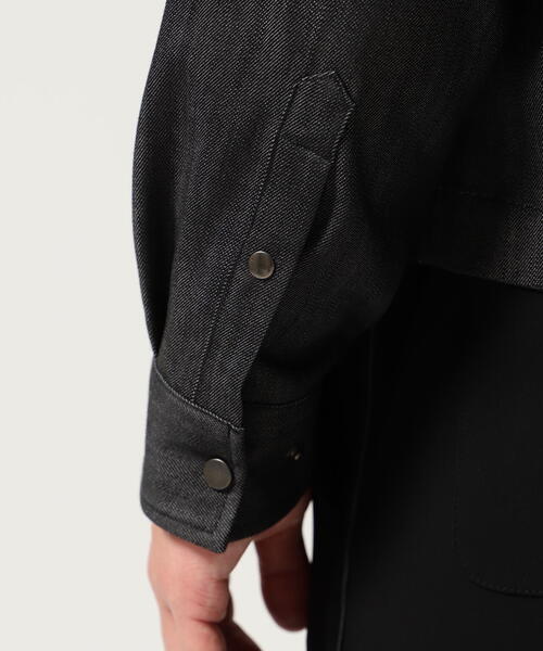 Toironier（トワロニエ）の「Toironier/トワロニエ/DENIM Ventilation SHIRT（シャツ/ブラウス・メンズ・ブラック・F）」の9枚目の写真
